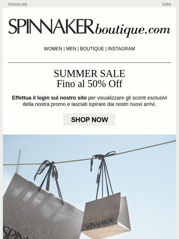Saldi Estivi: fino al 50% Off sulla PE26