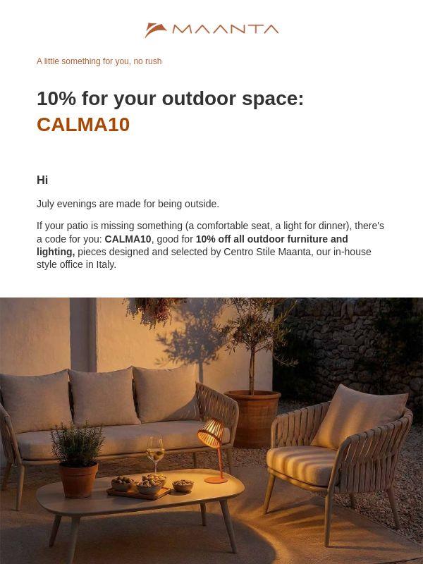 For the evenings out there: CALMA10