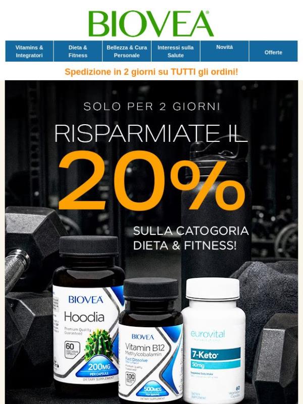Mantieniti in Forma con Meno: 20% di Sconto su Essenziali per Dieta e Fitness!