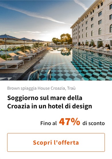 Soggiorno sul mare della Croazia in un hotel di design