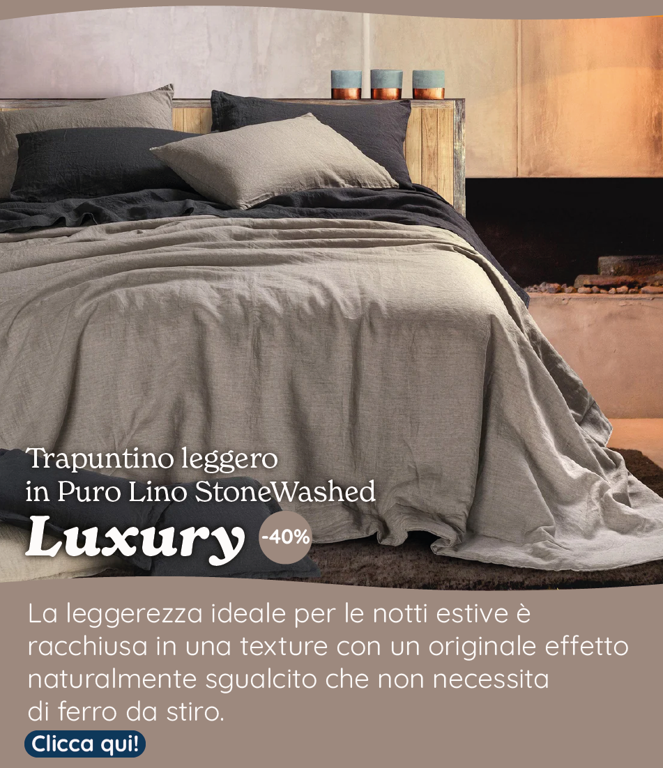 Completo Lenzuola in Puro Lino StoneWashed No Stiro - Luxury
