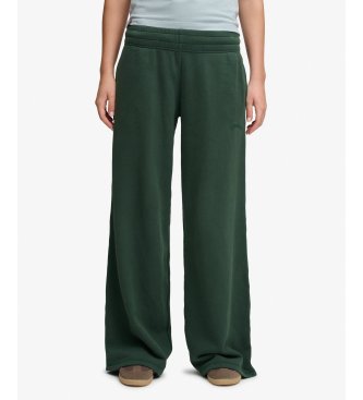 Pantaloni Essential Logo Wide Leg Jogger verdi