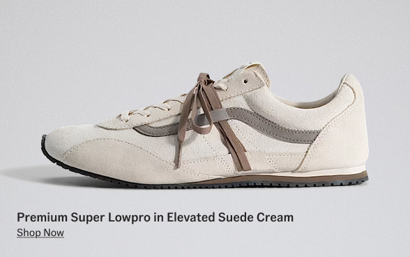 Elevated Suede Cream Premium Super Lowpro Trainer