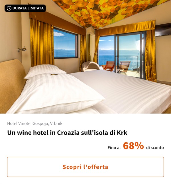 Un wine hotel in Croazia sull'isola di Krk