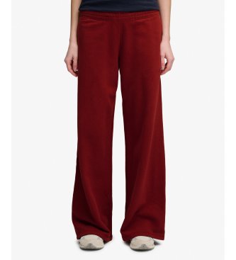 Pantaloni Essential Logo Wide Leg Jogger bordeaux