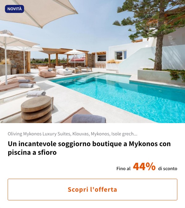 Un incantevole soggiorno boutique a Mykonos con piscina a sfioro
