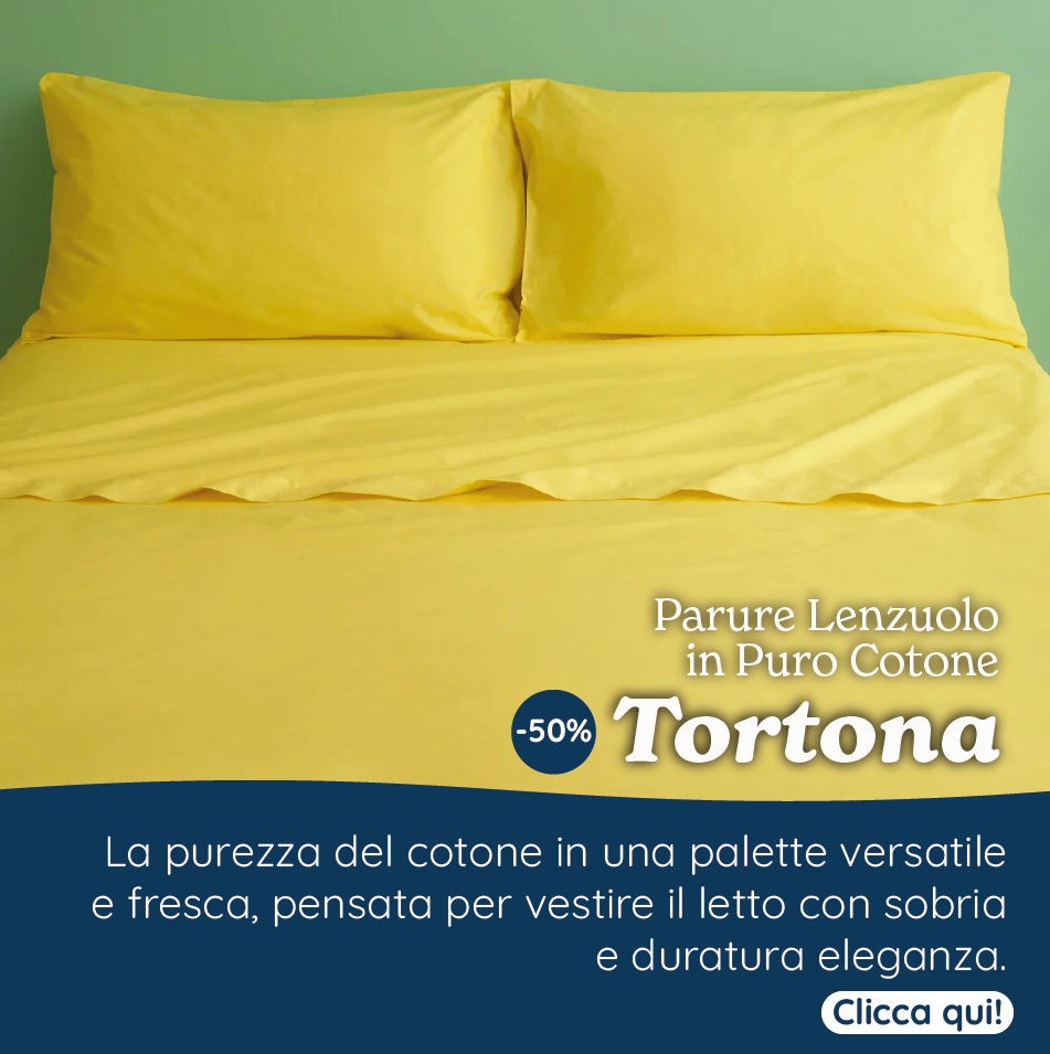 Parure Lenzuolo in Puro Cotone Tinta Unita - Tortona