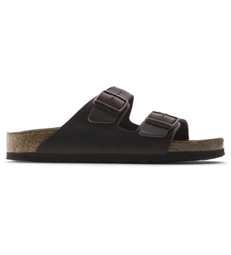 Sandali in pelle Arizona Soft Footbed Oiled (Vestibilità Stretta) marrone