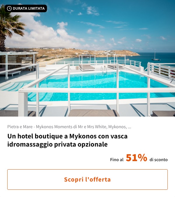 Un hotel boutique a Mykonos con vasca idromassaggio privata opzionale
