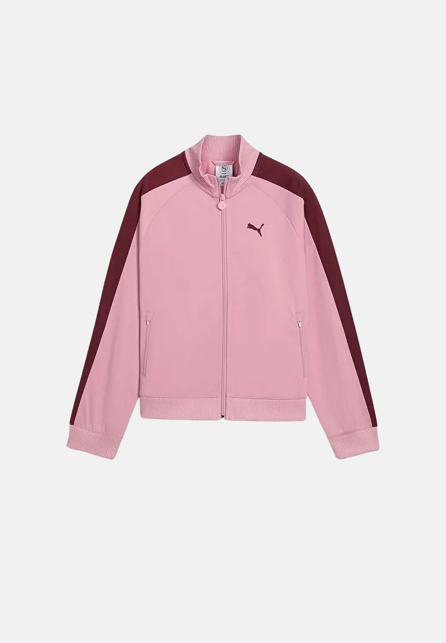 Image of PUMA Felpa con zip T7 ALWAYS ON rosa da bambina