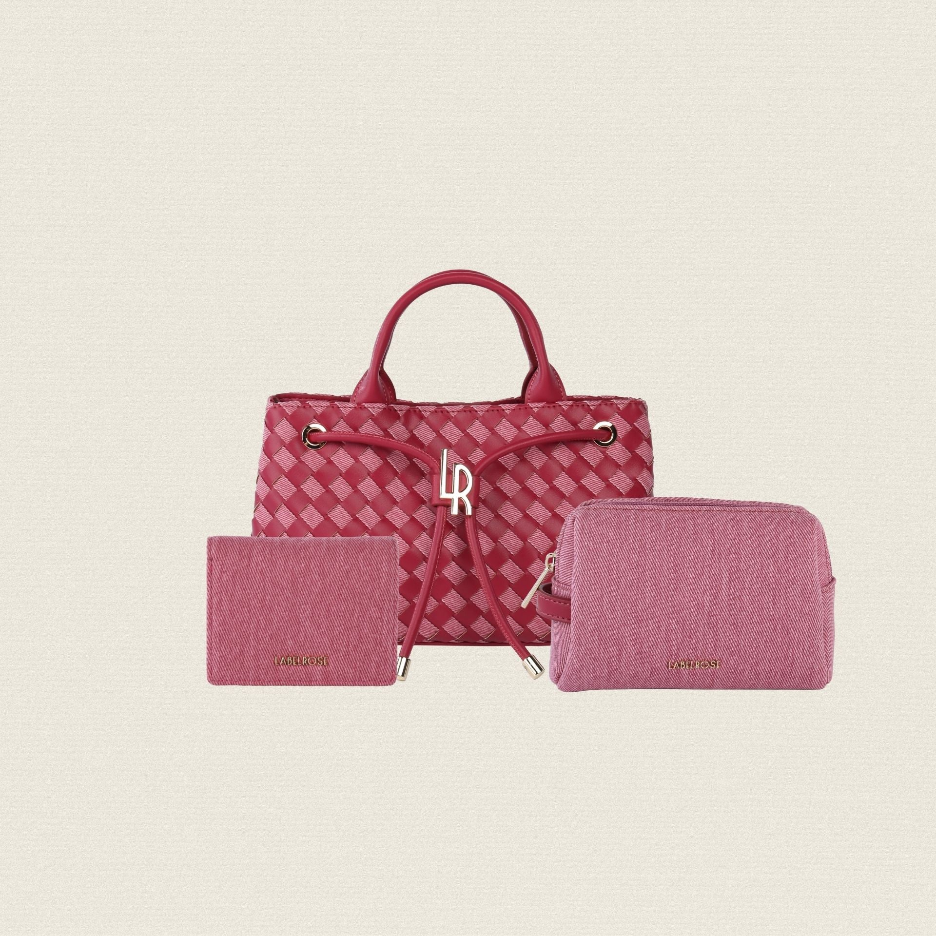 Image of MEGAN DENIM MATCHING SET CUSTOM - STRAWBERRY PINK