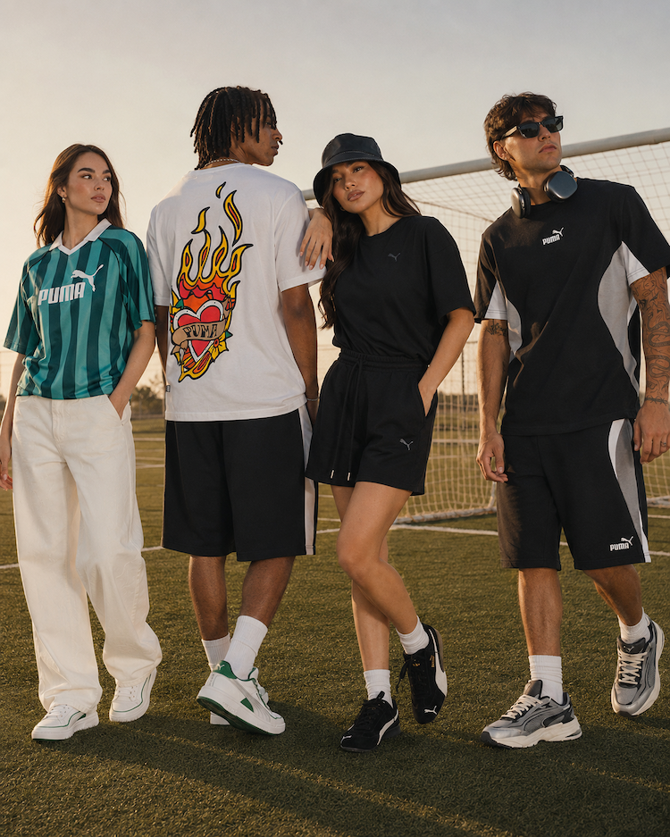 PUMA T-shirt a manica corta Swish N' Ink bianca da uomo