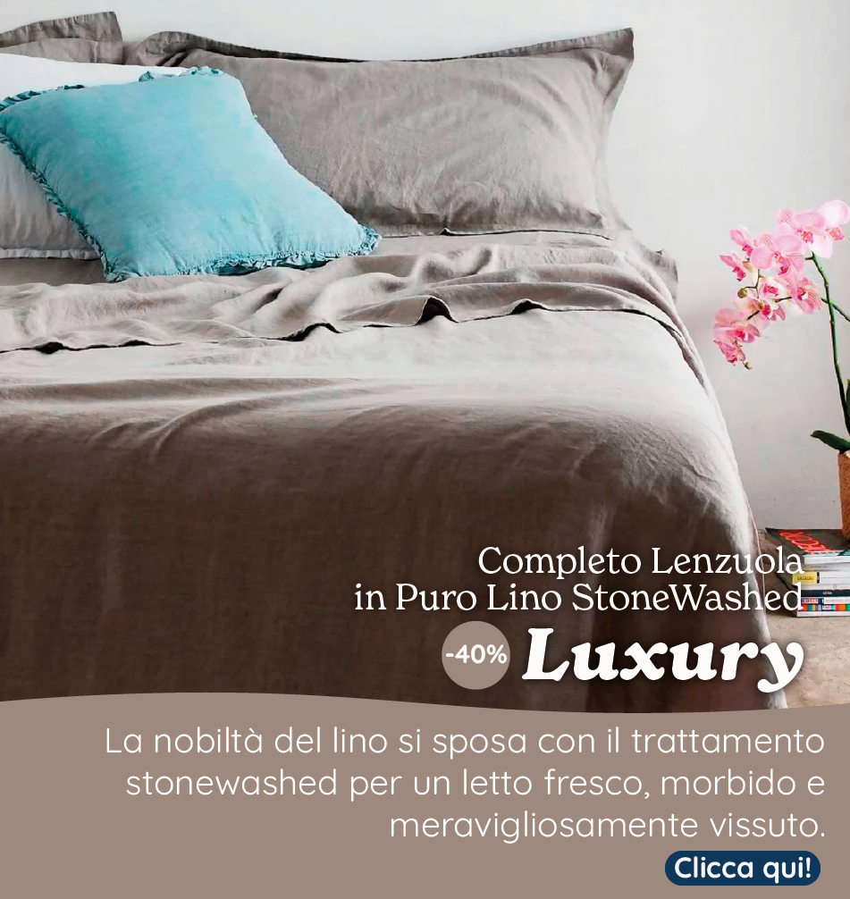 Completo Lenzuola in Puro Lino StoneWashed No Stiro - Luxury