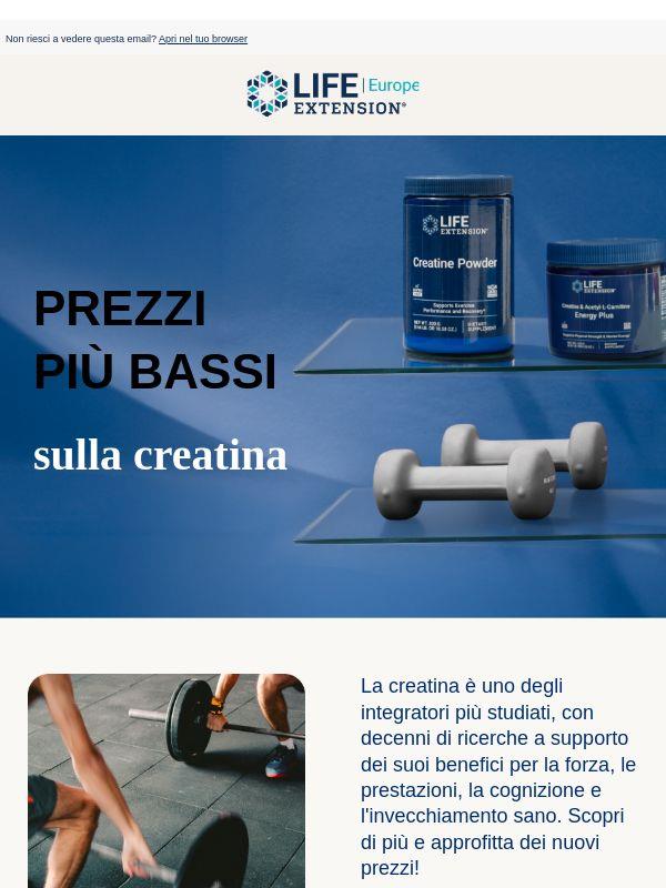Nuovo prezzo: -46% sulle Creatine Capsules