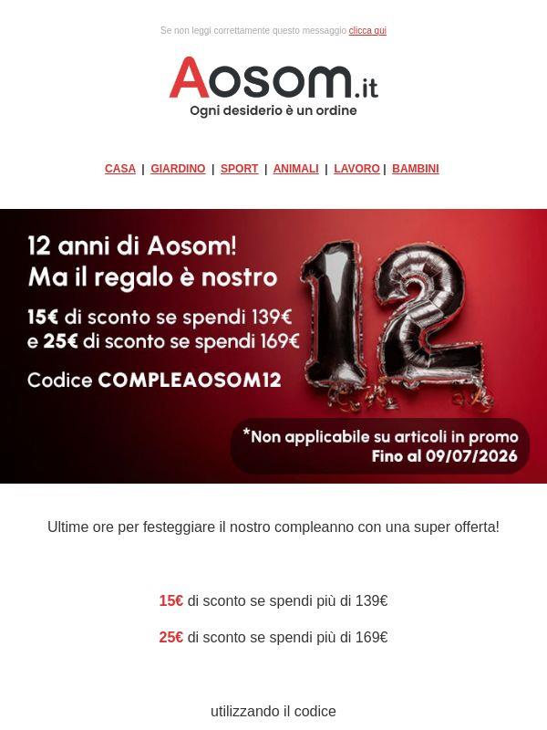 Ultime ore per avere 25€ di sconto