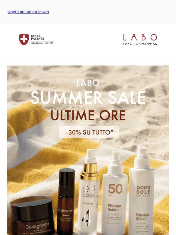 LABO SUMMER SALE | −30% su tutto, ultime ore 🛍️