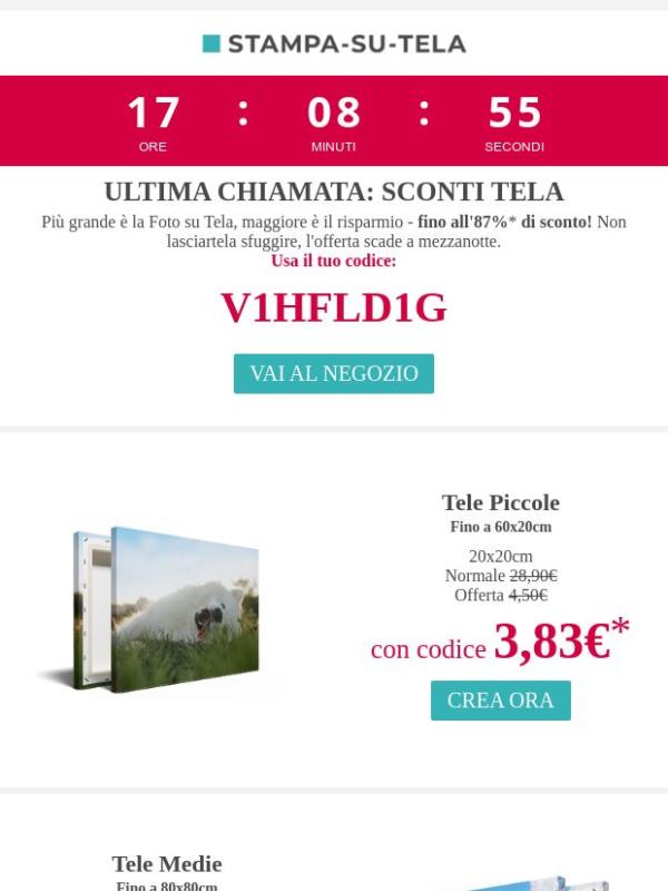 Quasi finita: la tua offerta estiva sulla Foto su Tela