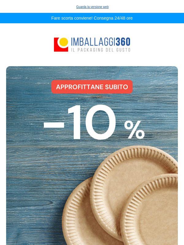 Sconto -10% 🔥 piatti biodegradabili perfetti per l’estate