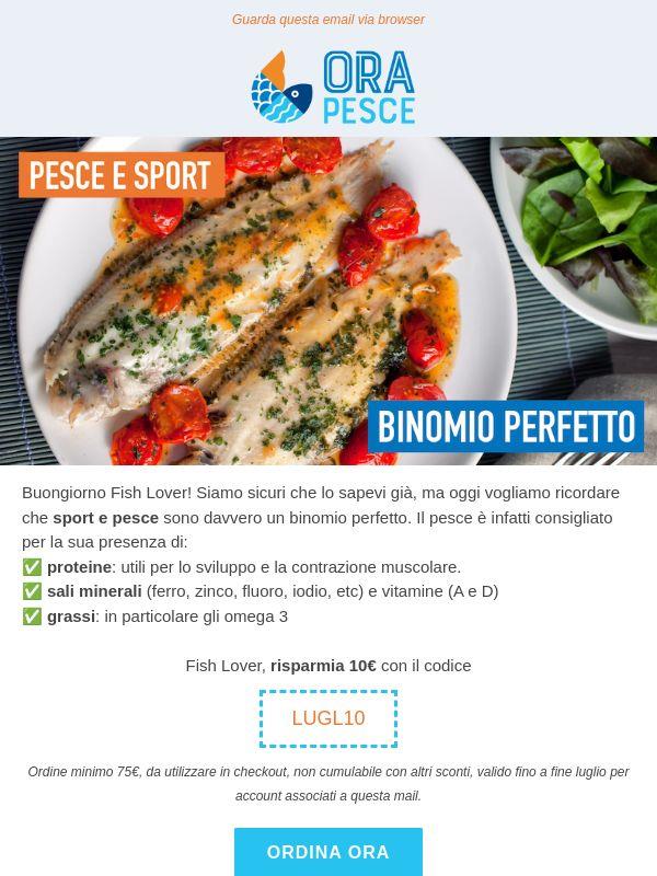 Per chi 🏀 fa sport, Fish Lover, il pesce è davvero l'alimento ideale