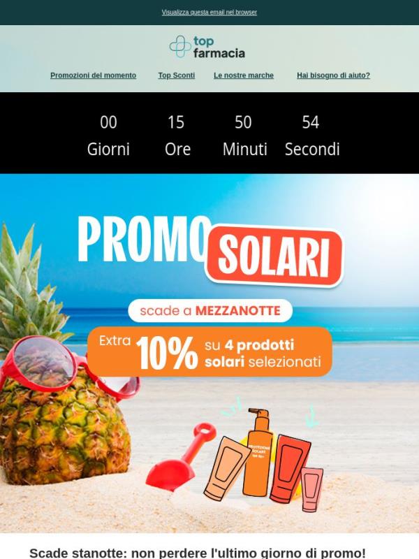 🔔 Ultimo giorno di sole scontato: scade stanotte
