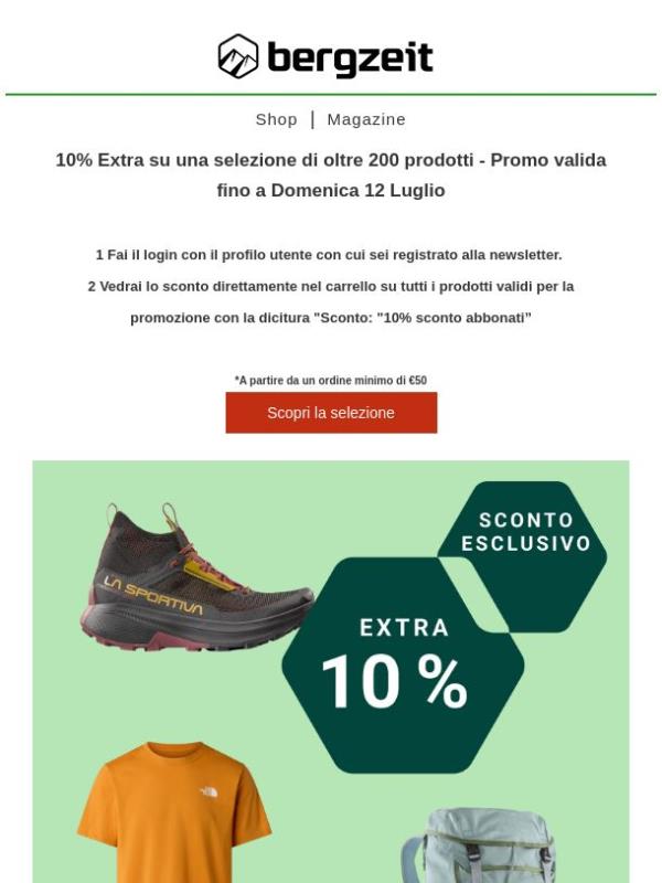 🔴 10% Extra su una selezione di oltre 200 prodotti