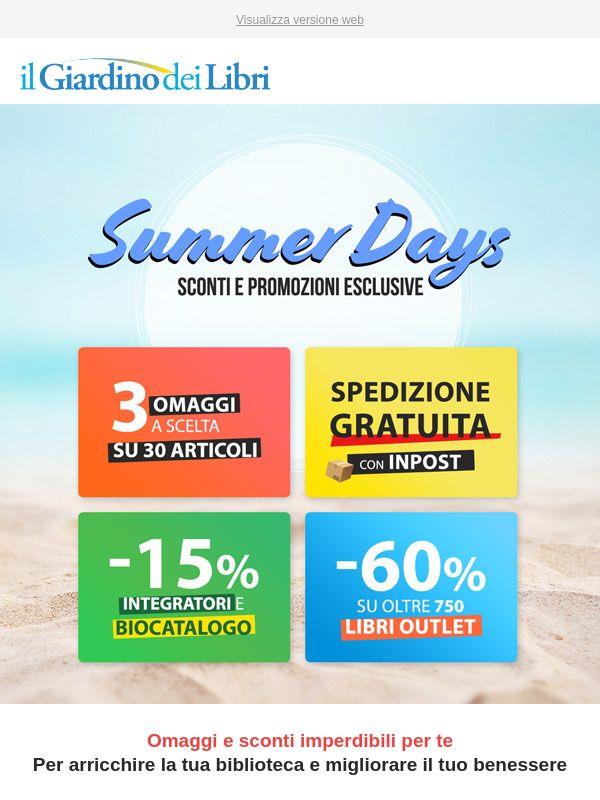 ☀️ Summer Days: Due giorni di sconti imperdibili e omaggi esclusivi! 🐚 😎