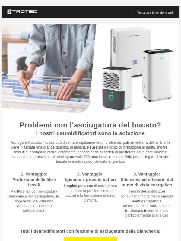 💧 Asciugatura del bucato con i deumidificatori