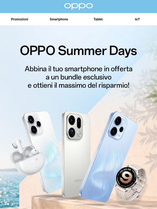 OPPO Summer Days: offerte imperdibili per la tua estate tech