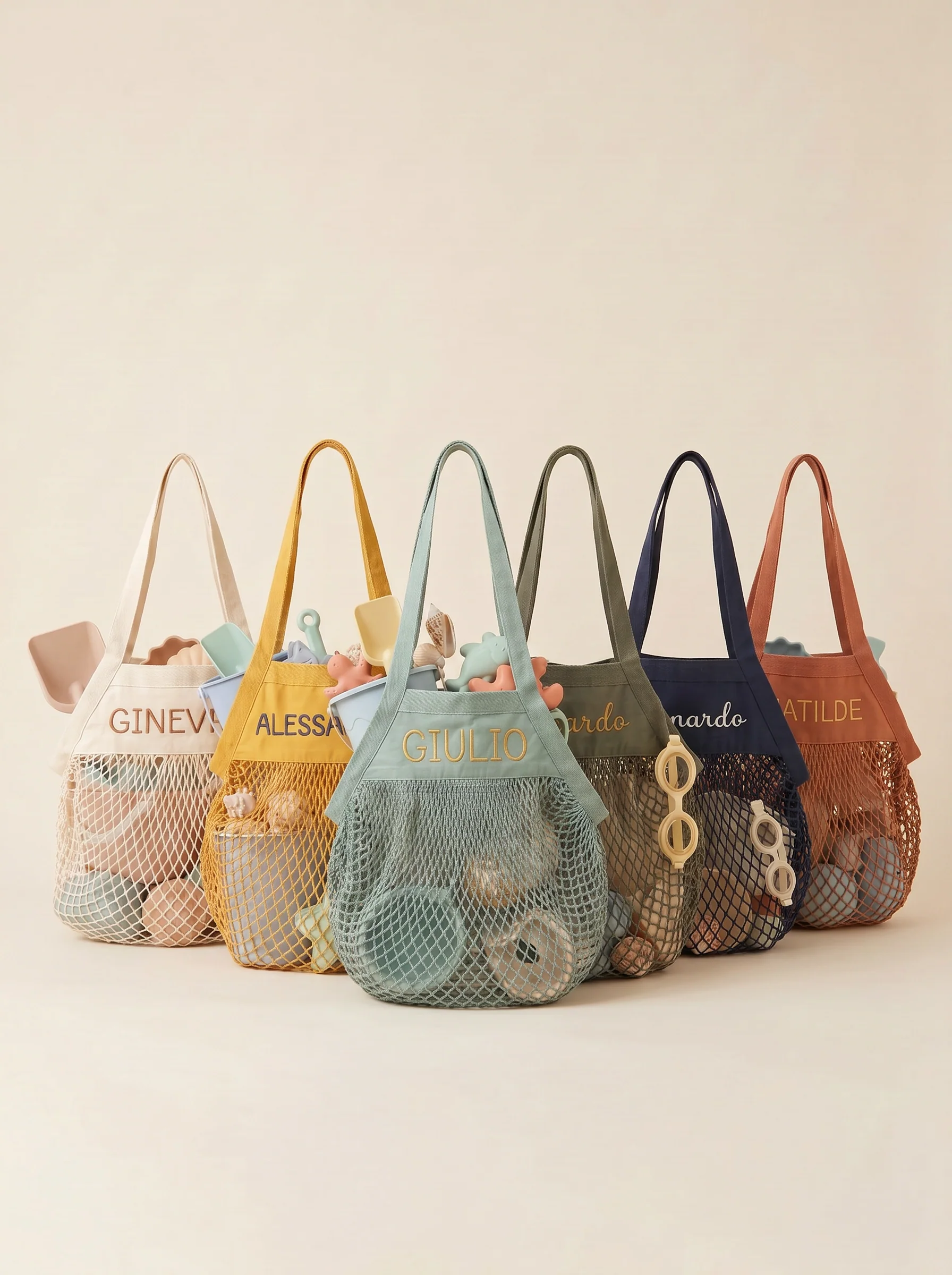 Image of Borsa Rete Mare Personalizzata Con Nome