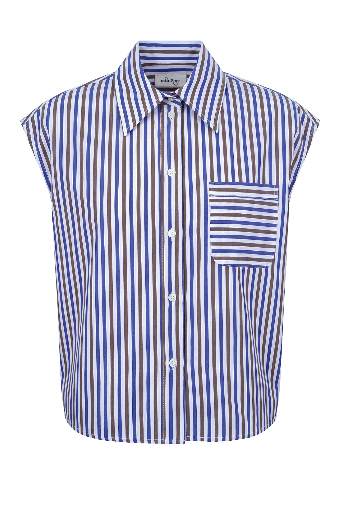 Ottod'ame - Camicia - 470776 - Moka/Bianco - 42 / Moka/Bianco