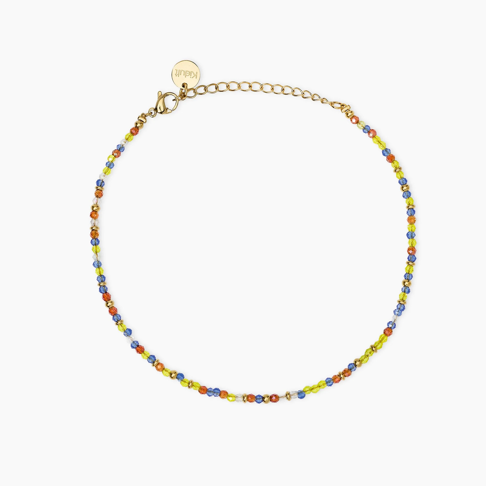 Image of Cavigliera dorata con inserti multicolor STYLE 86
