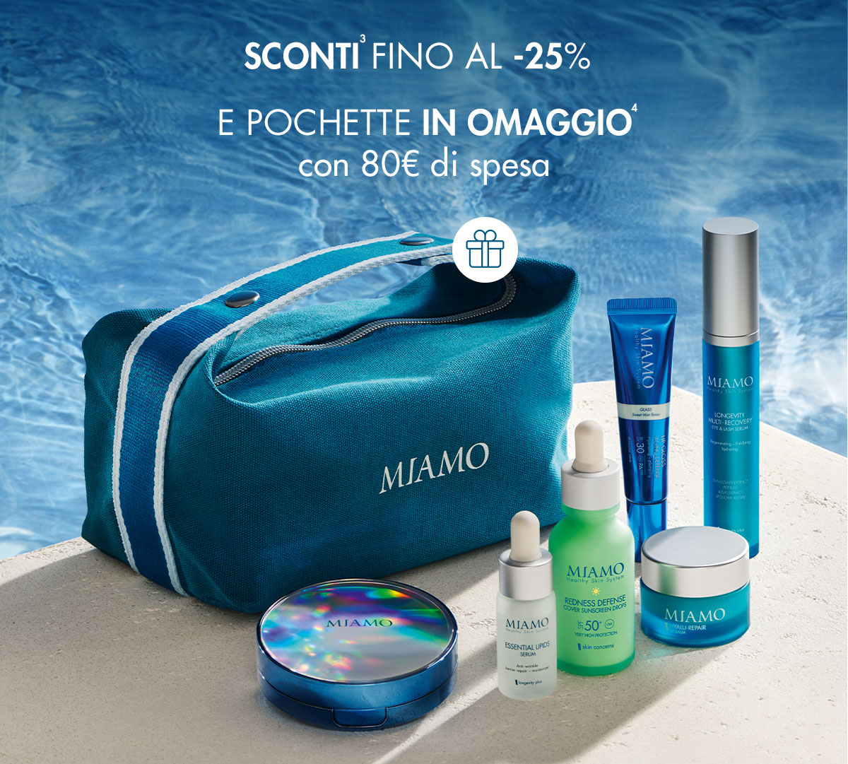 summer community event, sconti fino al -25% + in omaggio la summer pochette con 80euro di spesa