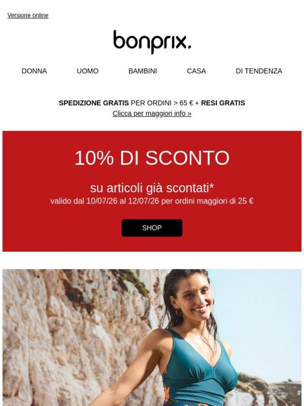 Ancora per poco: -10% extra nei SALDI