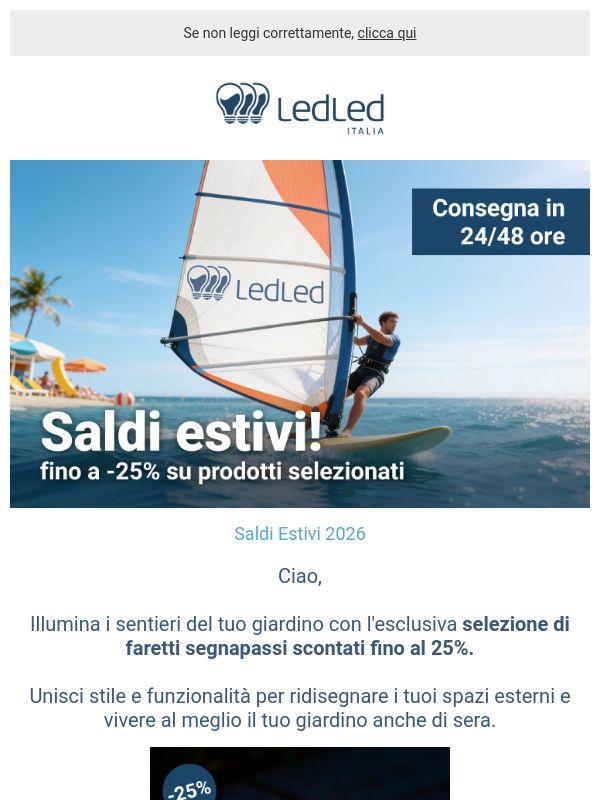 ! Illumina i tuoi esterni – Fino al 25% di sconto su Faretti Segnapassi
