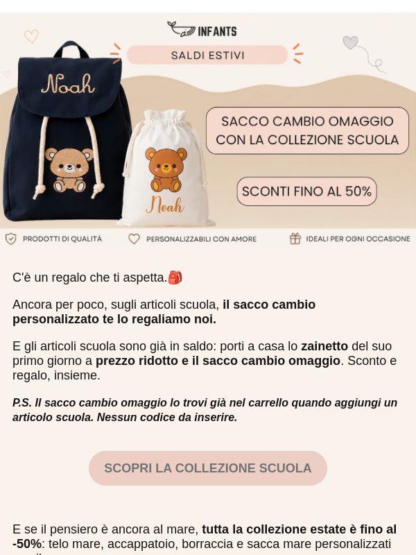 🎁Ti regaliamo il sacco cambio personalizzato.