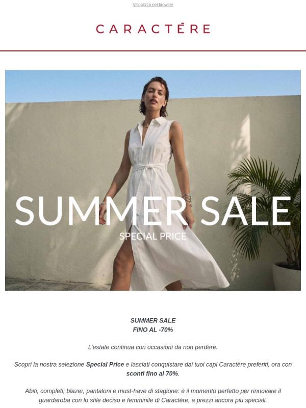 SUMMER SALE | Fino al -70% ☀️