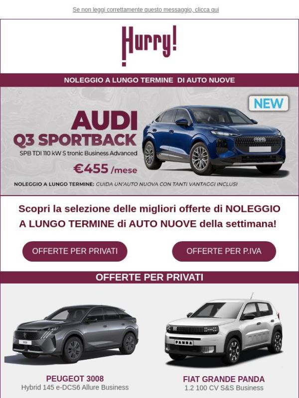 🚘HURRY! Noleggio | Le MIGLIORI OFFERTE della settimana 🚘 Scopri tutte le auto a noleggio a prezzi scontati!