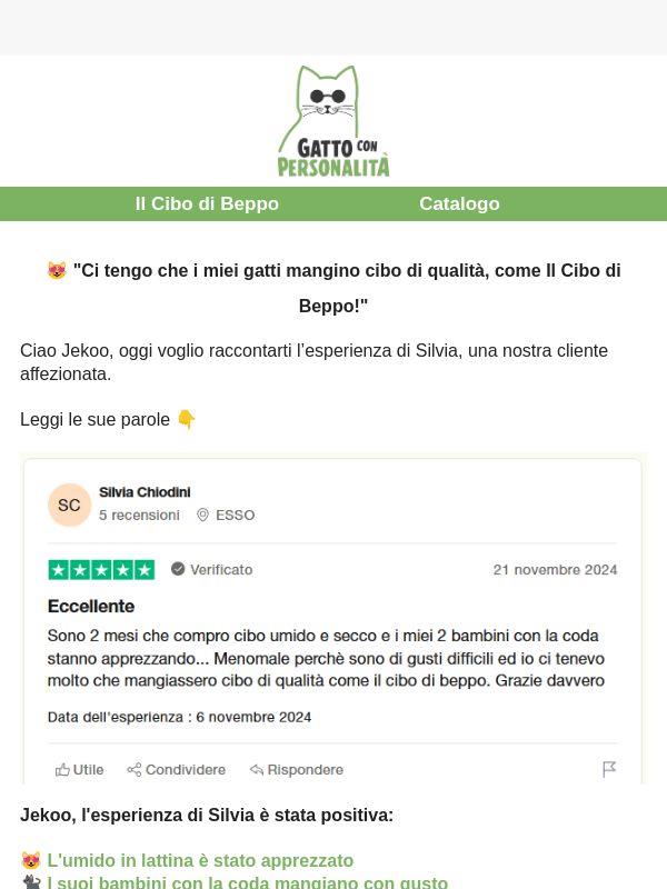 "I miei gatti avevano gusti difficili..."