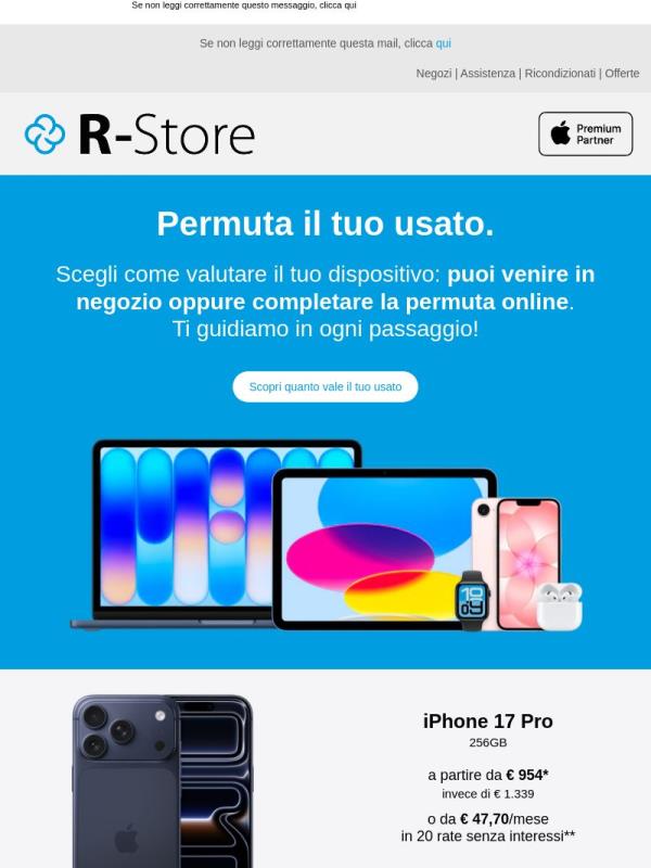 Risparmia sull'acquisto del nuovo con la permuta!