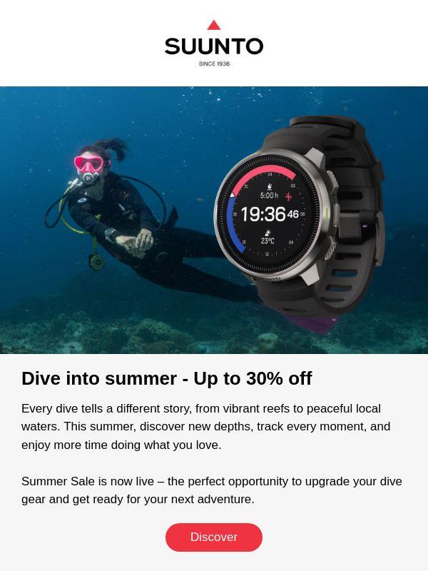 Dive into summer - Up to 30% off