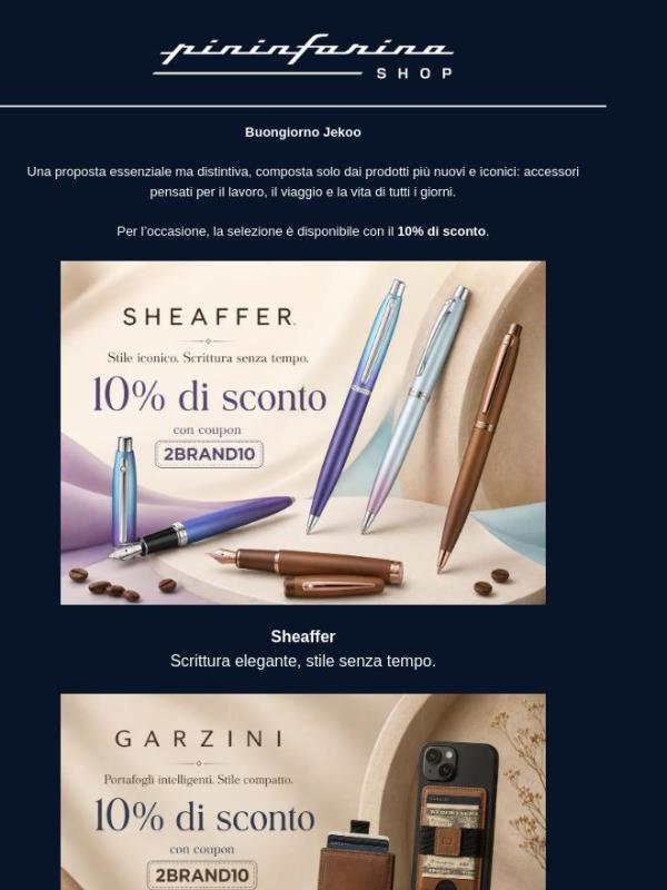Non solo Pininfarina! ti presentiamo 2 Brands iconici a prezzi speciali!