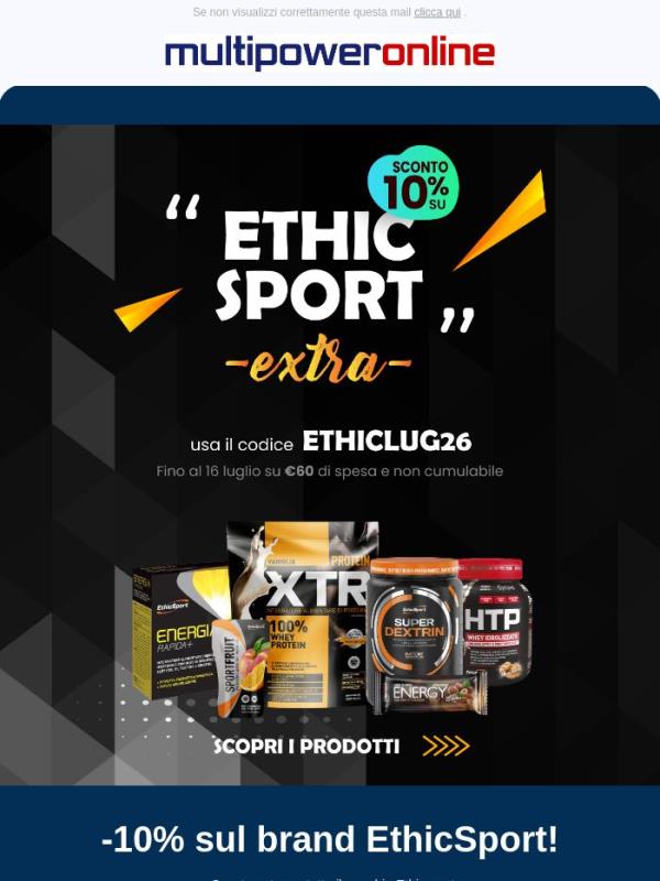 ✨-10% su tutto il marchio Ethicsport 🤩