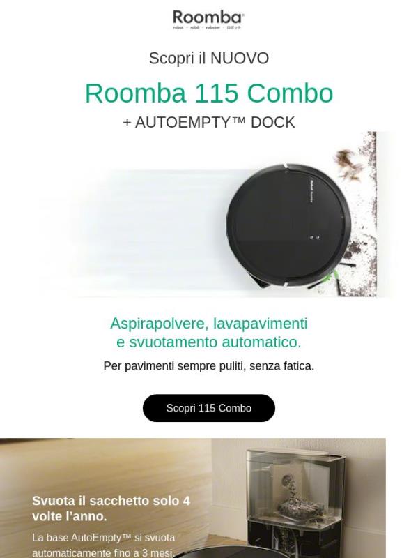 Nuovo Roomba® 115 ora in promozione! ✨