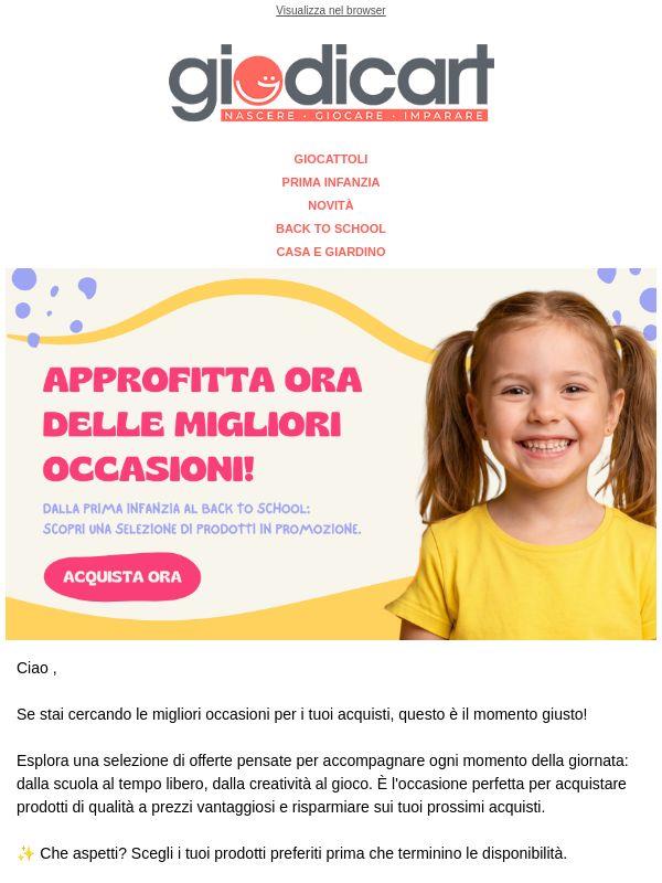 🛍️ Le migliori occasioni ti aspettano su Giodicart.it!