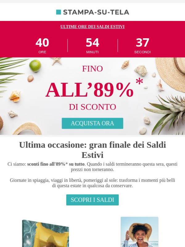 I Saldi Estivi stanno per finire ⏰ Crea qualcosa che amerai