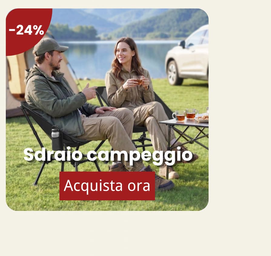 Sedia da campeggio pieghevole