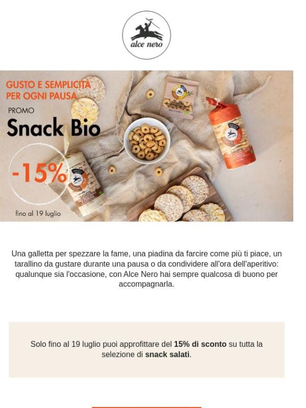 Promo Snack Bio: 15% di sconto