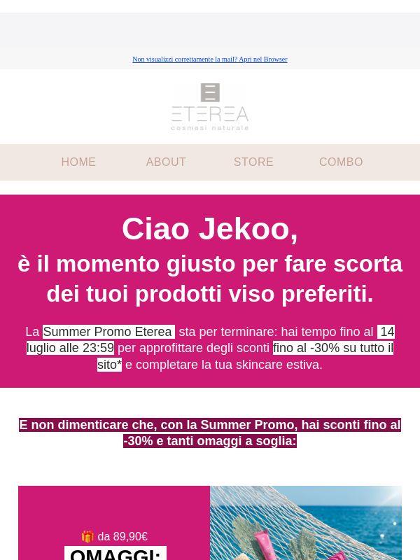 😍La tua skincare estiva è ancora in promo😍