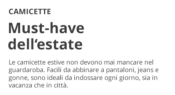 Camicette - Must-have dell'estate