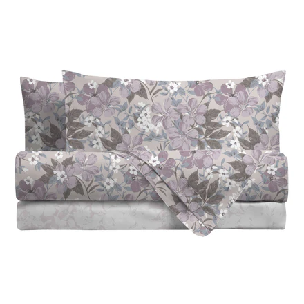 Completo Letto Matrimoniale Basic Phoebe Lilac